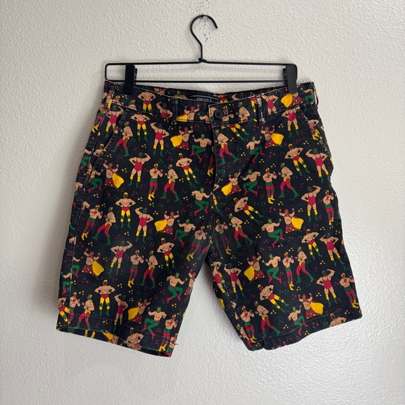 Forever 21 Lucha Libre Wrestling Shorts Size 32 - Picture 1 of 6